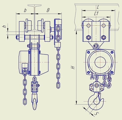 Таль передвижная ручная ТРШАМ/ТРШБМ